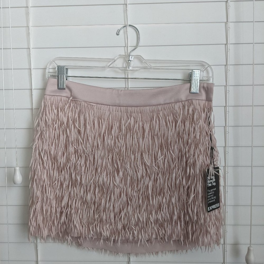 EXPRESS Fringe mini skirt